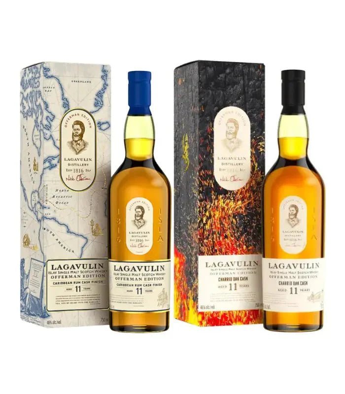 Lagavulin Offerman Edition Caribbean Rum Cask & Charred Oak Cask Bundle Scotch Lagavulin