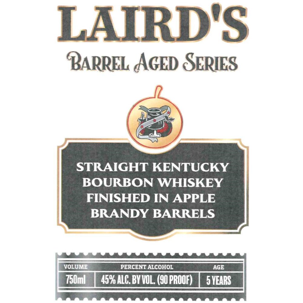 Laird’s Barrel Aged Series Bourbon Finished in Apple Brandy Barrels Bourbon Laird & Company   