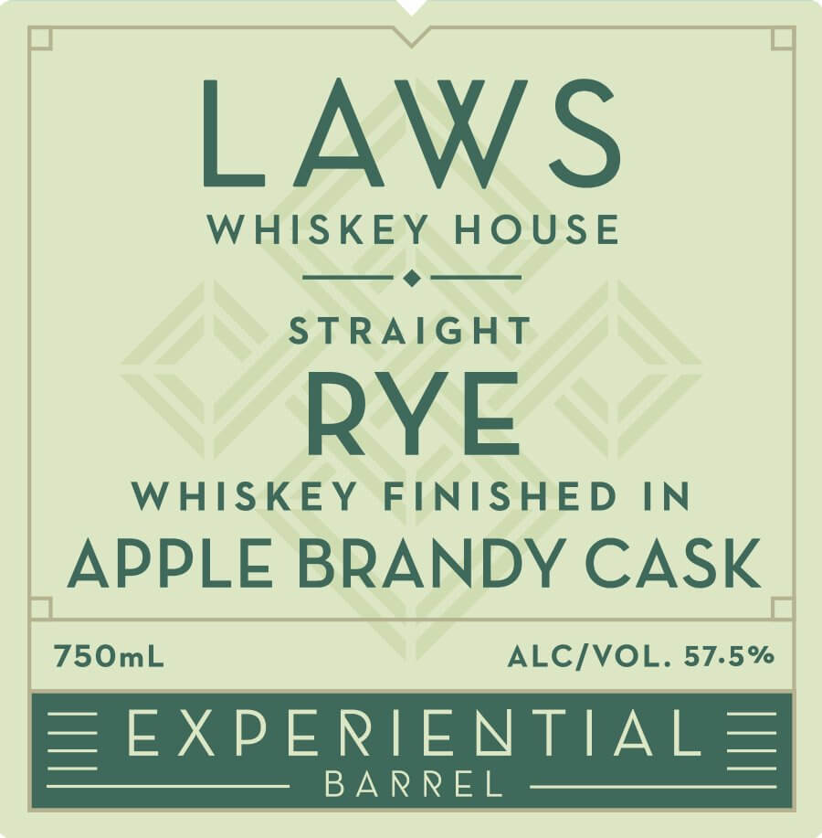 Laws Whiskey House Straight Rye Apple Brandy Cask Finish Straight Rye Whiskey Laws Whiskey House   