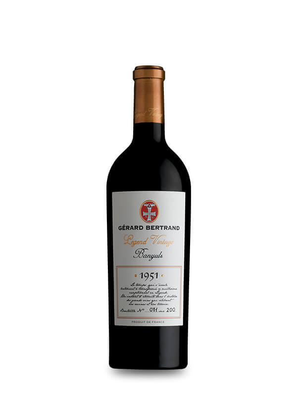 Legend Vintage Banyuls 1951 Fortified Wine Gérard Bertrand   