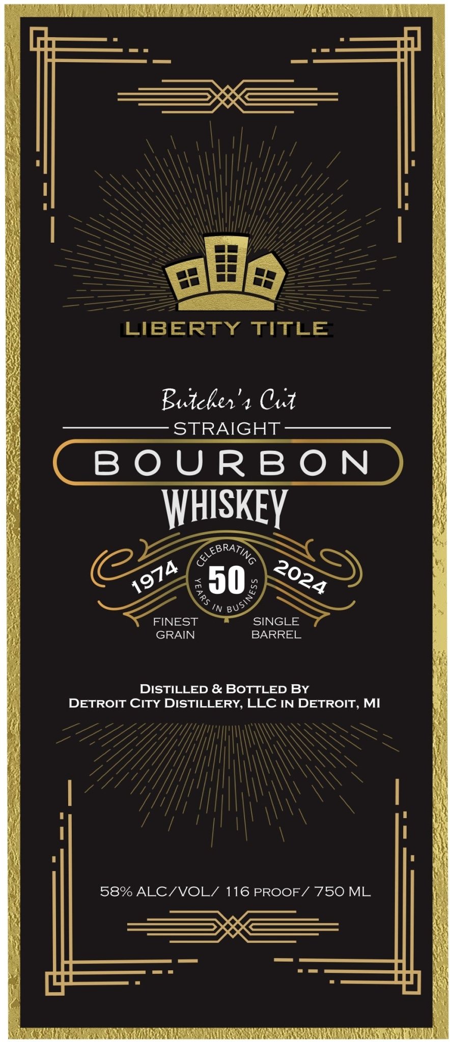 Liberty Title Butcher's Cut Straight Bourbon Whiskey 50th Anniversary Edition  Butcher's Cut   