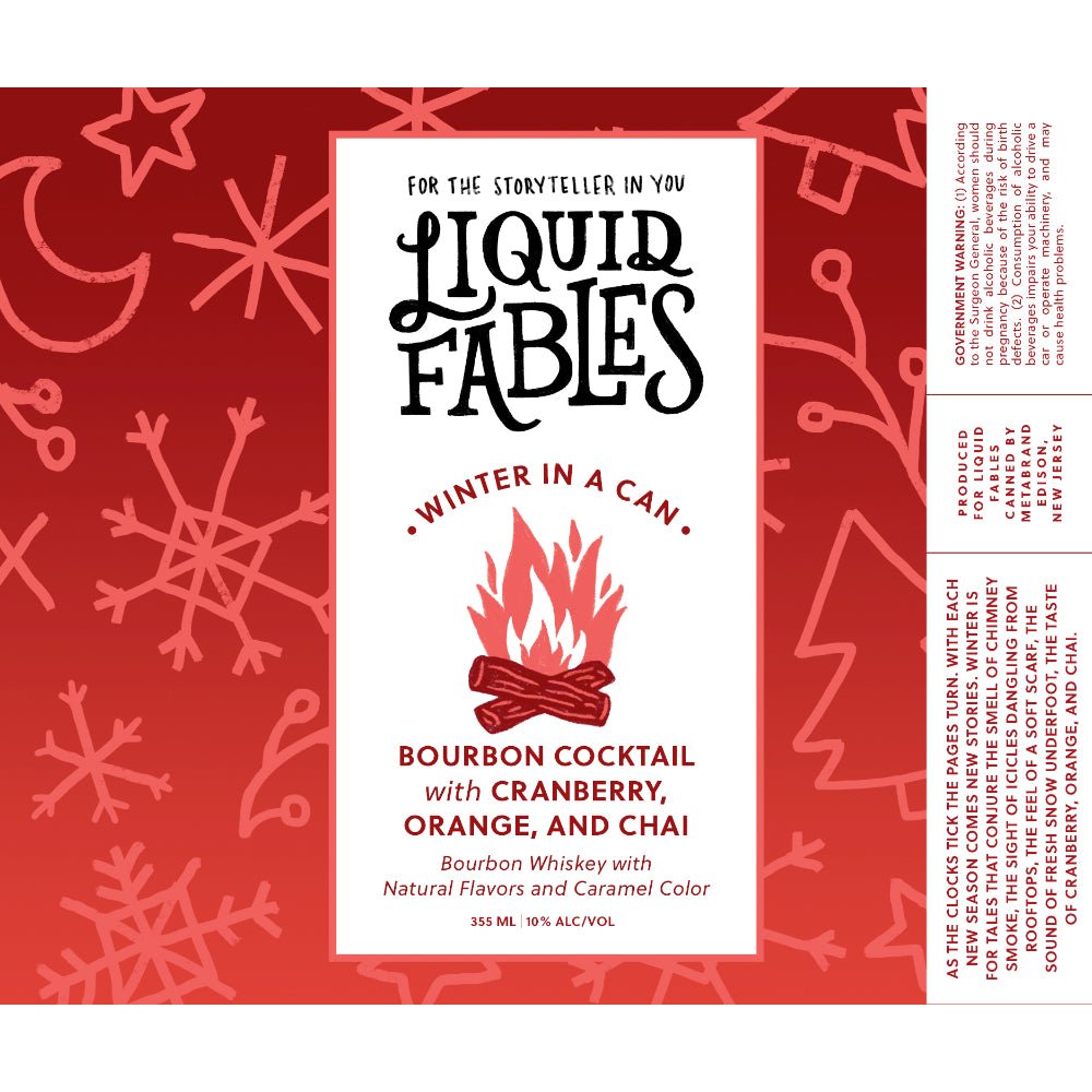 Liquid Fables Winter in a Can Bourbon Cocktail Ready-To-Drink Cocktails Liquid Fables   