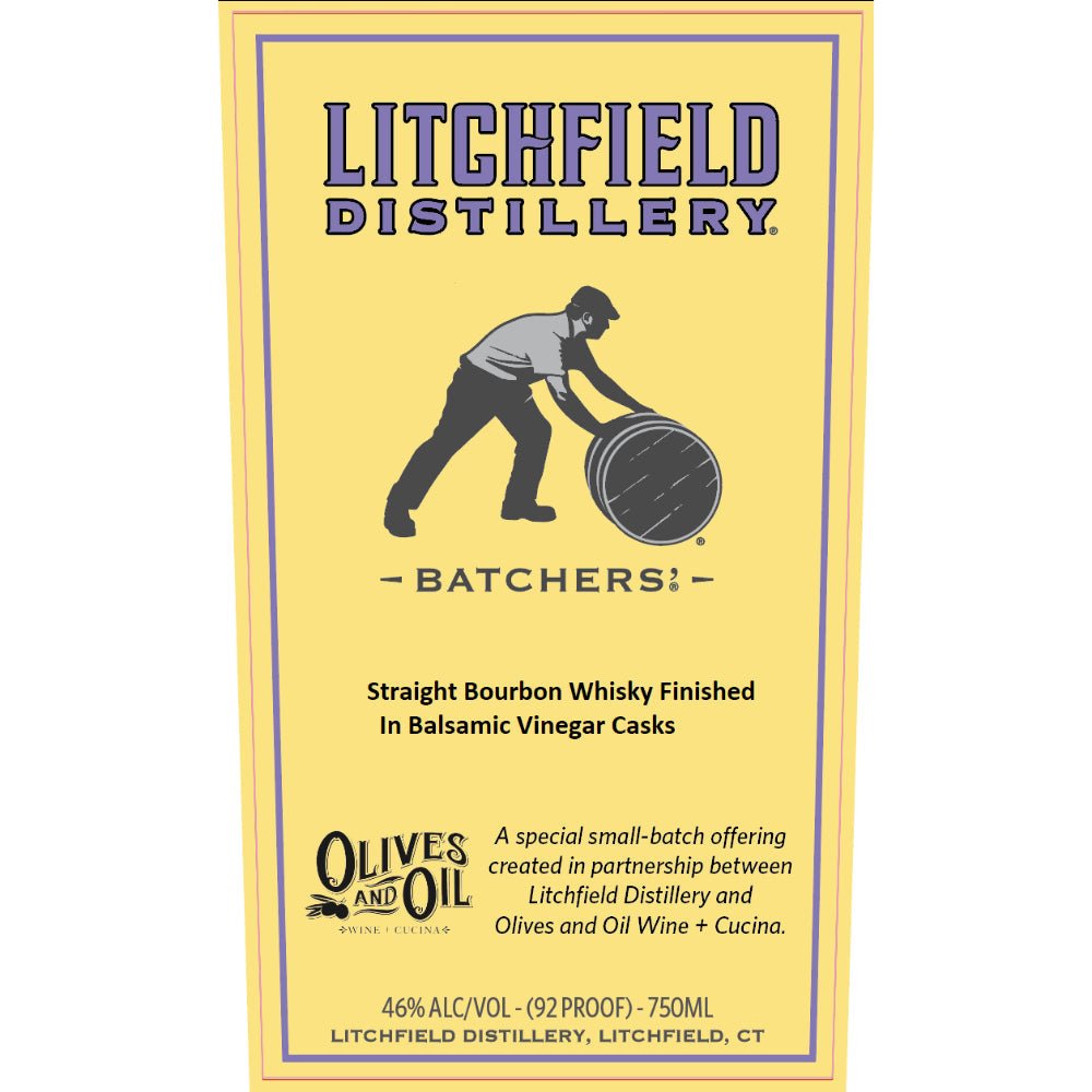 Litchfield Distillery Batchers Bourbon Finished in Balsamic Vinegar Casks Bourbon Litchfield Distillery