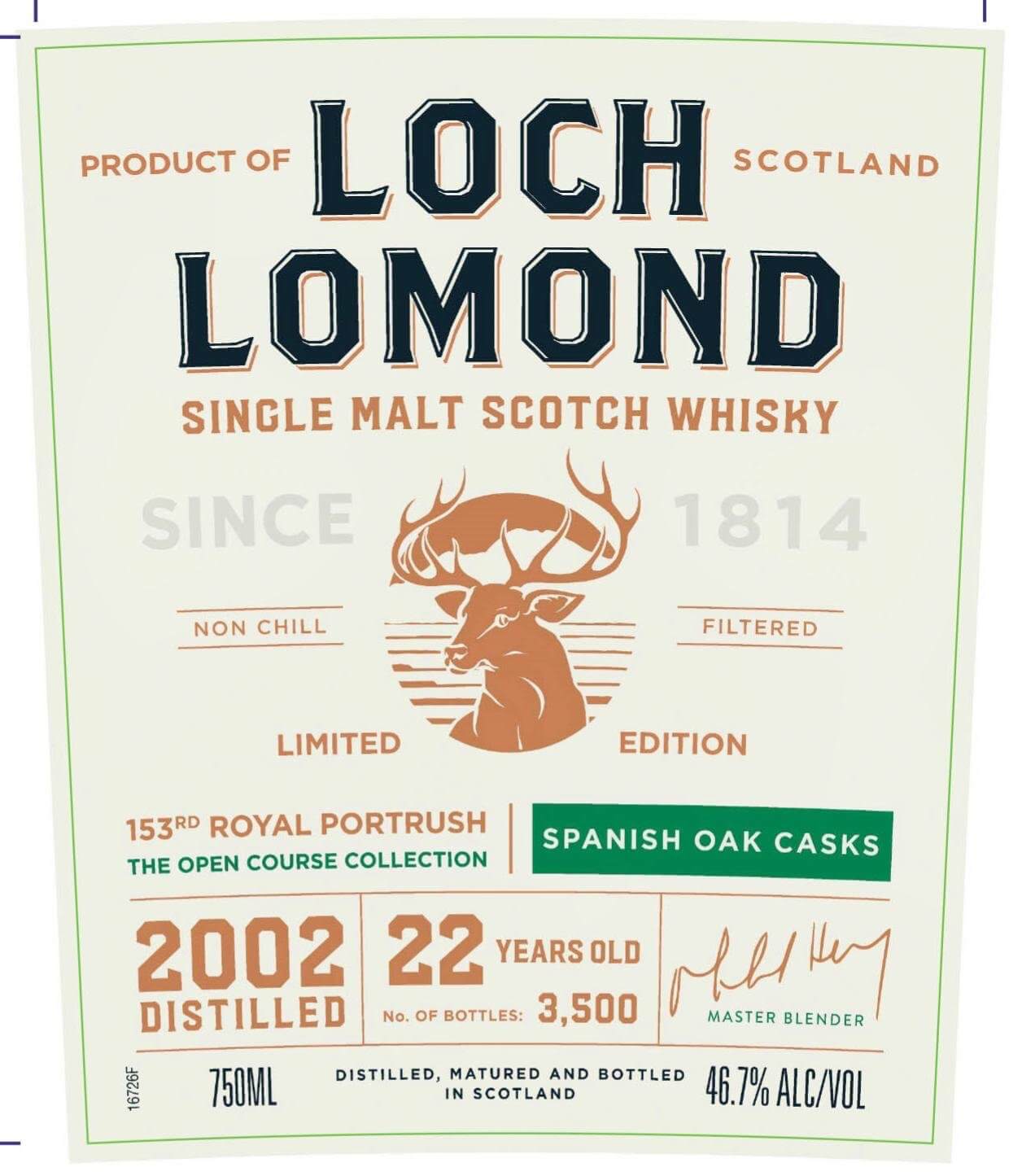 Loch Lomond 22-Year-Old Single Malt Scotch Whisky Spanish Oak Casks Single Malt Scotch Whisky Loch Lomond   