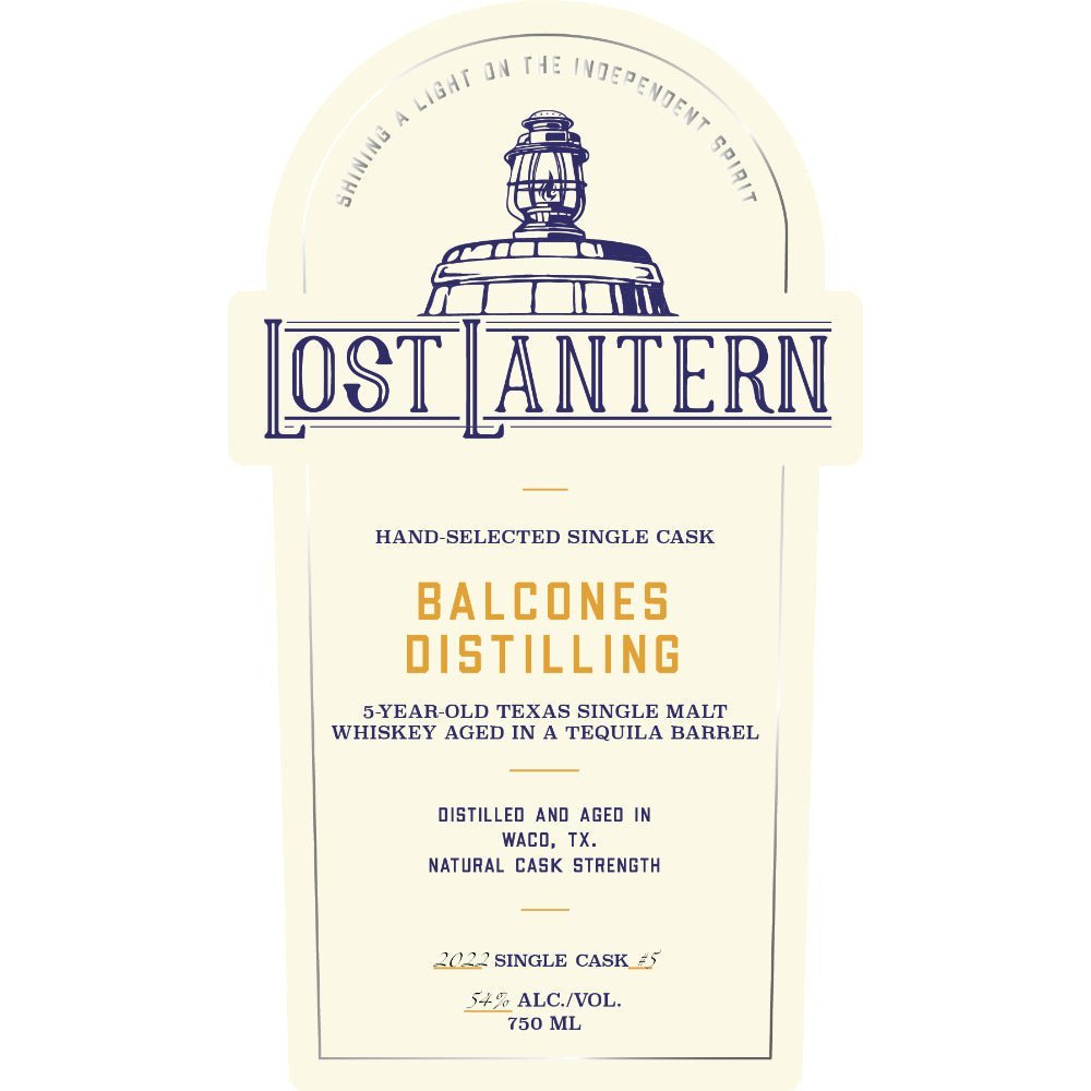 Lost Lantern Balcones 5 Year Old Tequila Barrel Aged Single Malt Whiskey Lost Lantern   