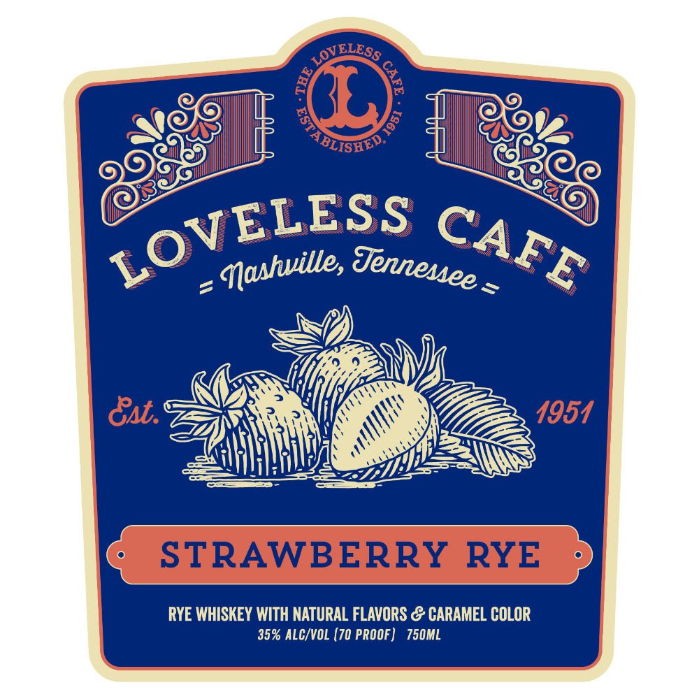 Loveless Cafe Strawberry Rye Whiskey Rye Whiskey Pennington Distilling