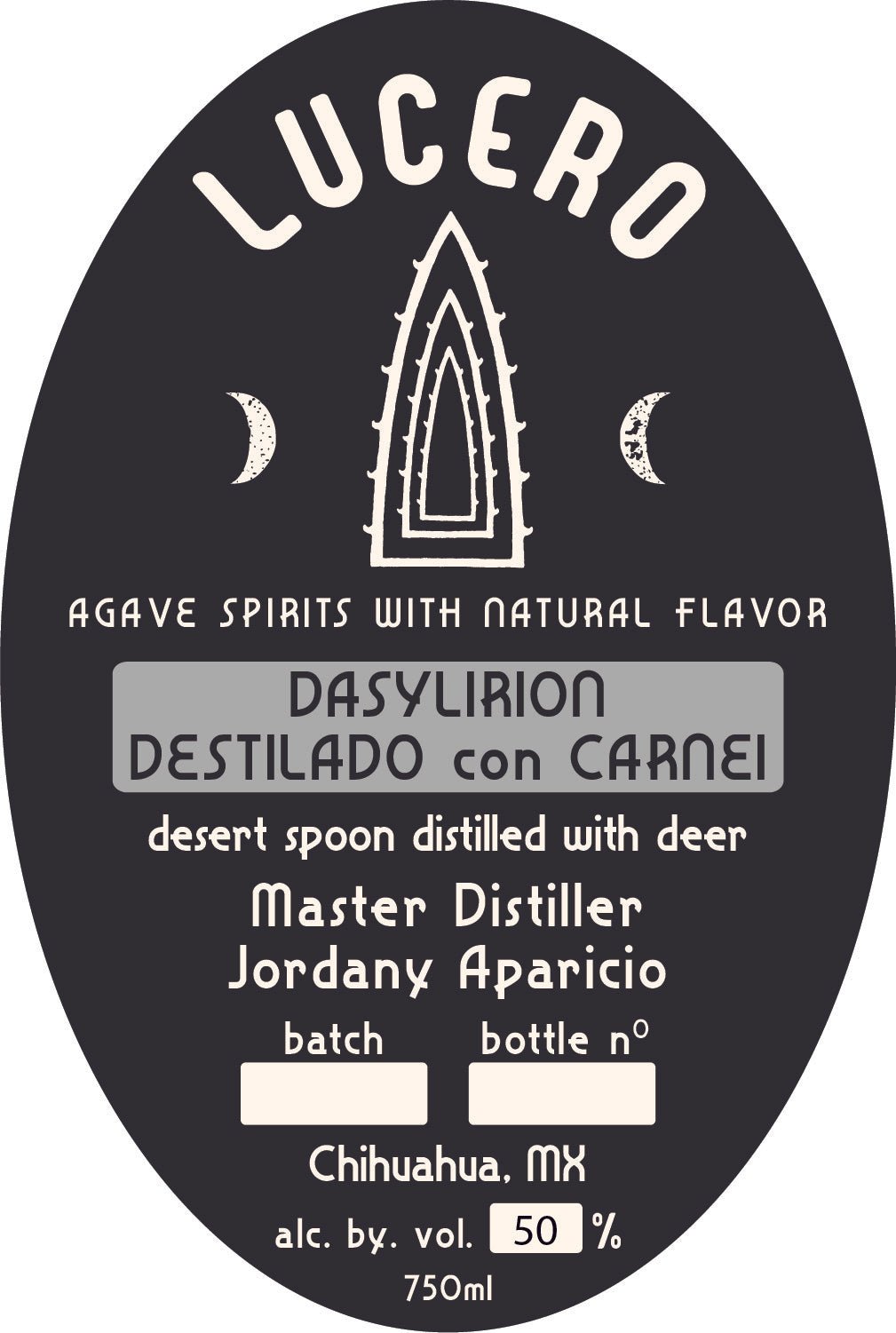 Lucero Dasylirion Destilado con Carne - Desert Spoon Distilled with Deer  Lucero   