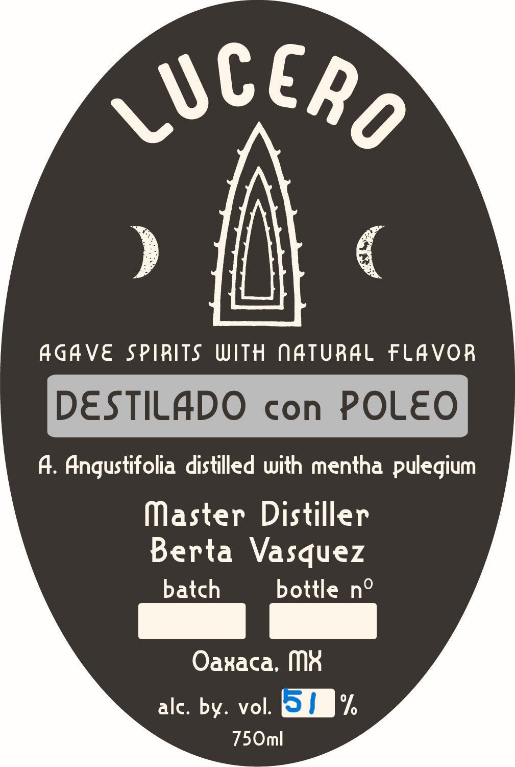 Lucero Destilado con Poleo - A. Angustifolia Distilled with Mentha Pulegium  Lucero   