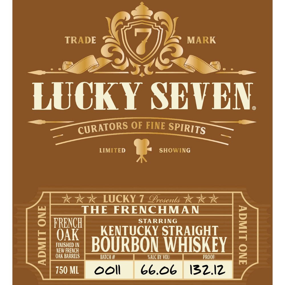 Lucky Seven The Frenchman Bourbon Finished in French Oak Barrels Bourbon Lucky Seven Spirits   