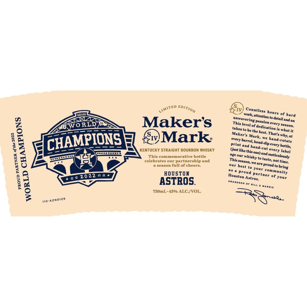 Maker’s Mark Houston Astros World Champions 2022 Bourbon Maker's Mark   