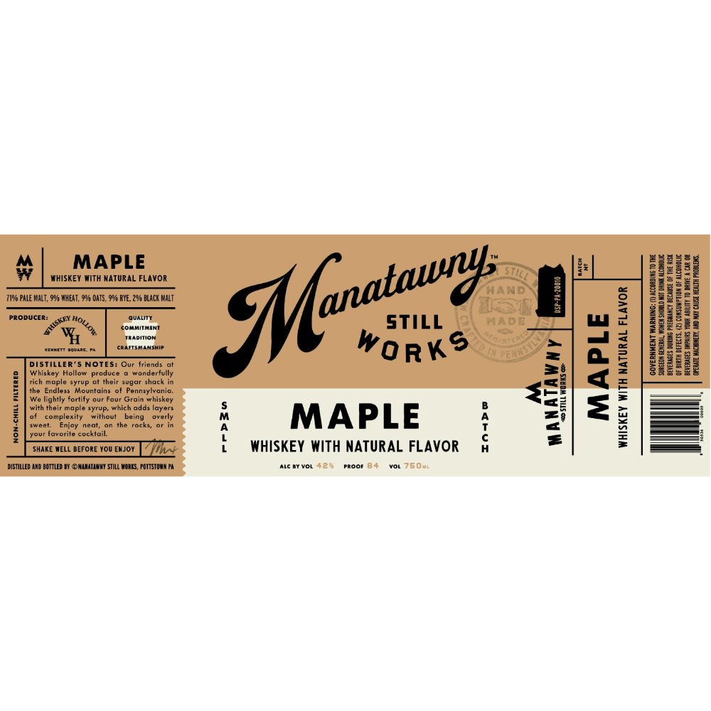 Manatawny Still Works Maple Flavored Whiskey American Whiskey Manatawny Still Works   