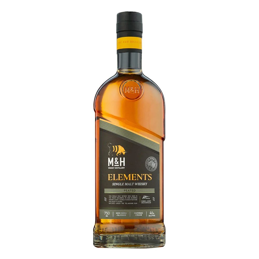 M&H Elements Peated Cask Single Malt Whiskey M&H Distillery   