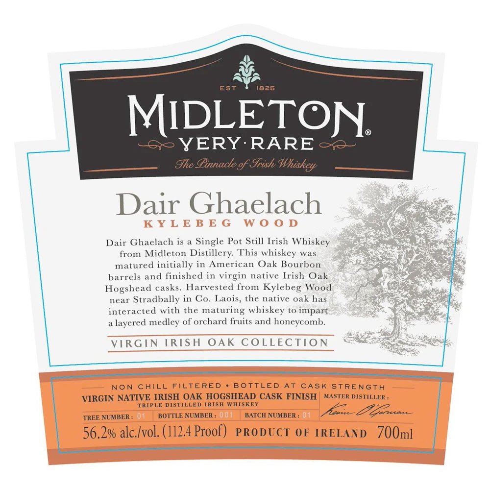 Midleton Very Rare Dair Ghaelach Kylebeg Wood Irish whiskey Midleton