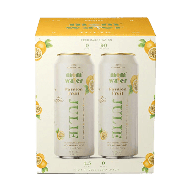 Mom Water Julie - Passion Fruit Cocktail 12.oz 4 Pack RTD Mom Water