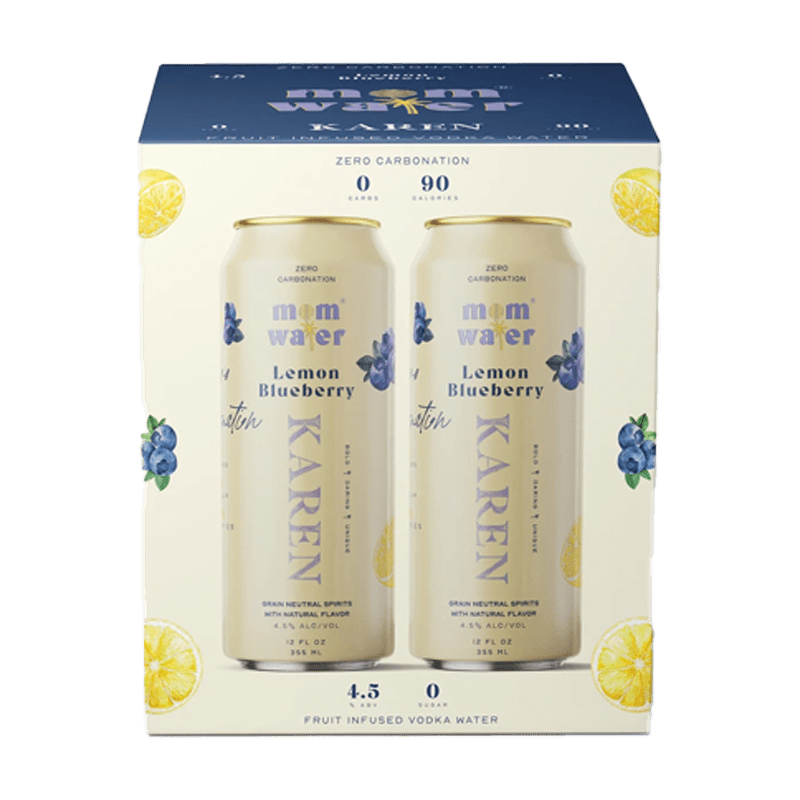 Mom Water Karen - Lemon Blueberry Cocktail 12.oz 4 Pack RTD Mom Water