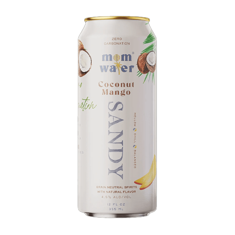 Mom Water Sandy - Coconut Mango Cocktail 12.oz 4 Pack RTD Mom Water