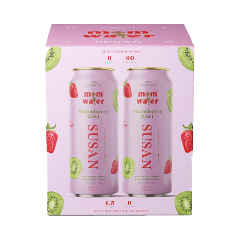 Mom Water Susan - Strawberry Kiwi Cocktail 12.oz 4 Pack RTD Mom Water