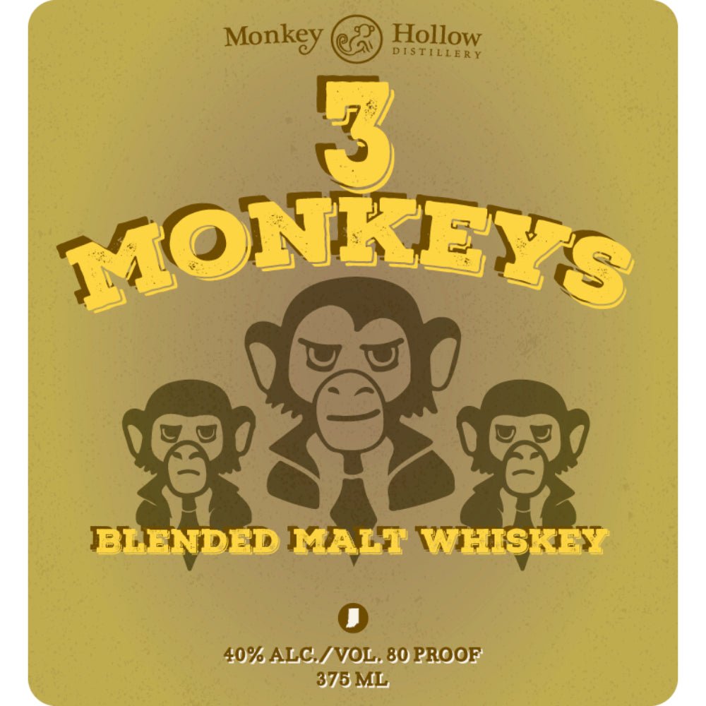 Monkey Hollow 3 Monkeys Blended Malt Whiskey American Whiskey Monkey Hollow Distillery