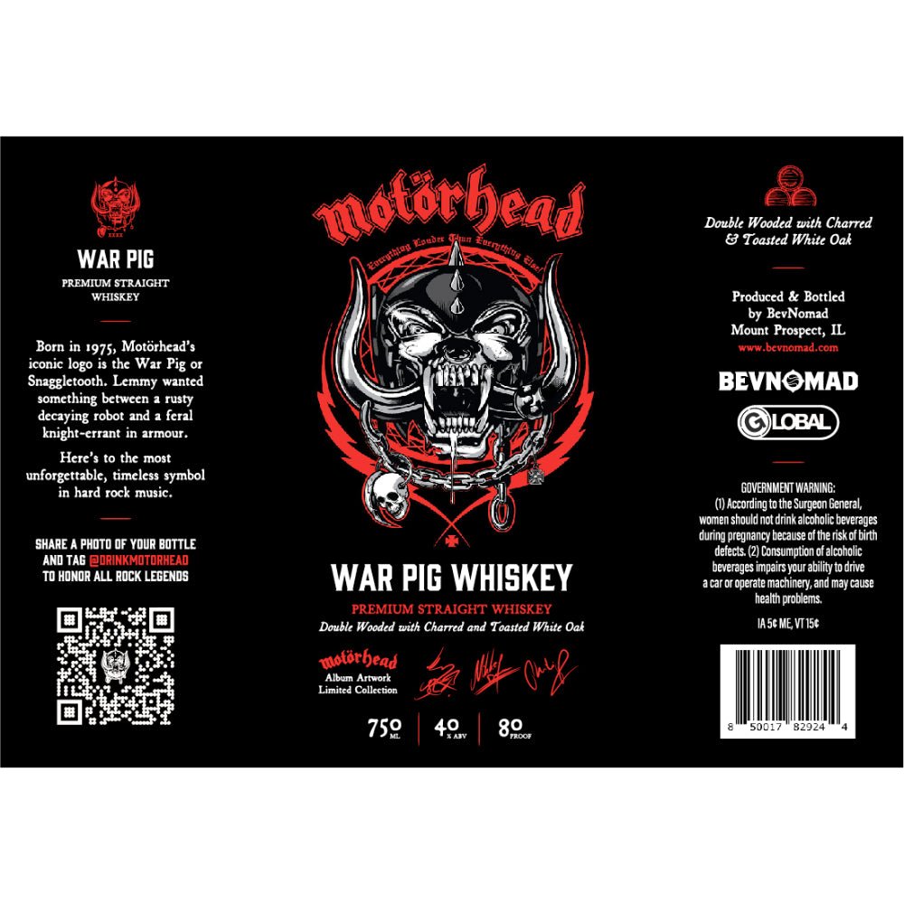 Motorhead War Pig Whiskey Whiskey Motorhead Whiskey   