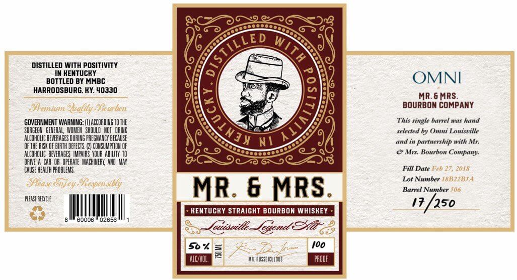 Mr. & Mrs. Kentucky Straight Bourbon Whiskey – Louisville Legend Hill Straight Bourbon Whiskey MMBC   