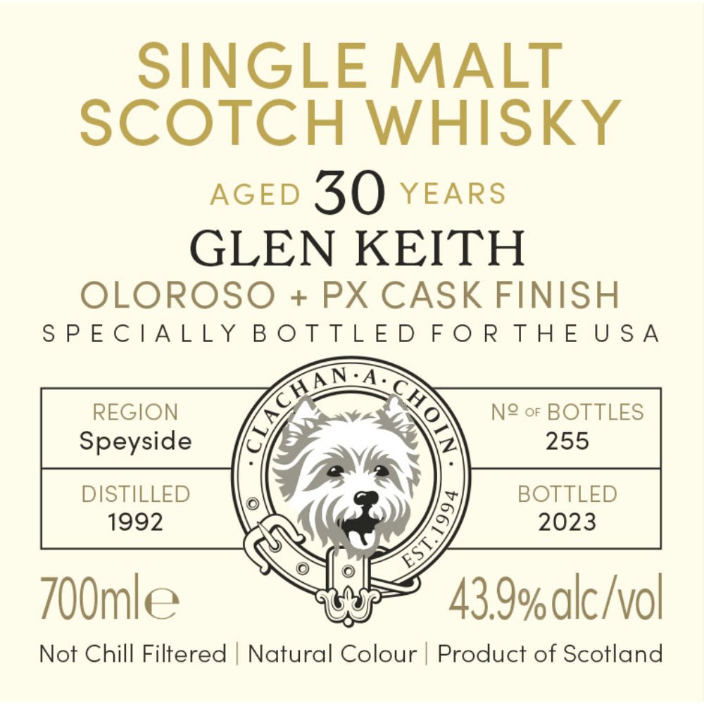 Murray McDavid Mission Gold Glen Keith 30 Year Old Oloroso + PX Cask Finish Scotch Murray McDavid   