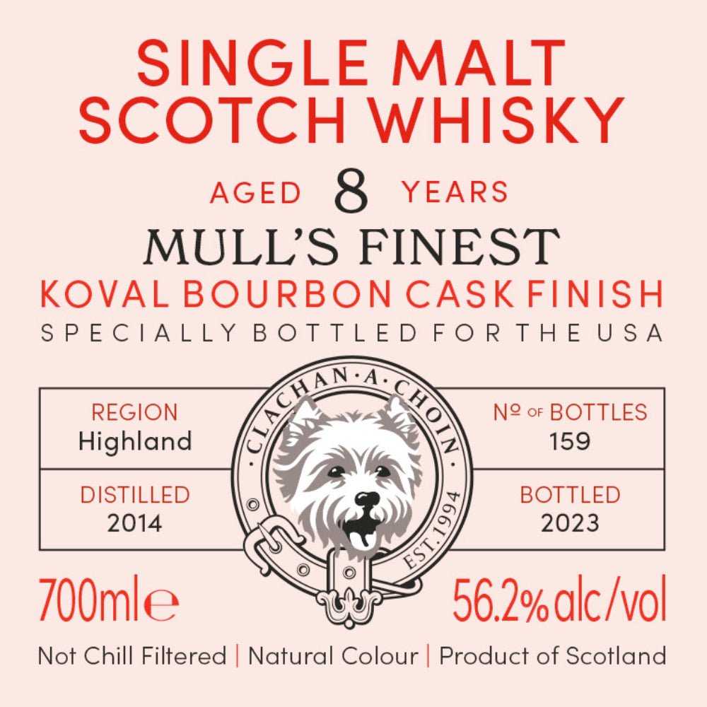 Murray McDavid Mystery Malt Mull’s Finest 8 Year Koval Bourbon Cask Finish Scotch Murray McDavid   