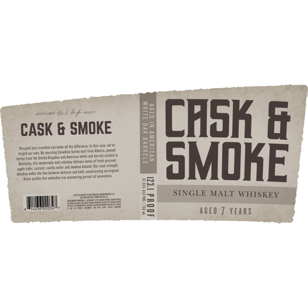 New Holland 7 Year Old Cask & Smoke Single Malt American Whiskey New Holland Spirits