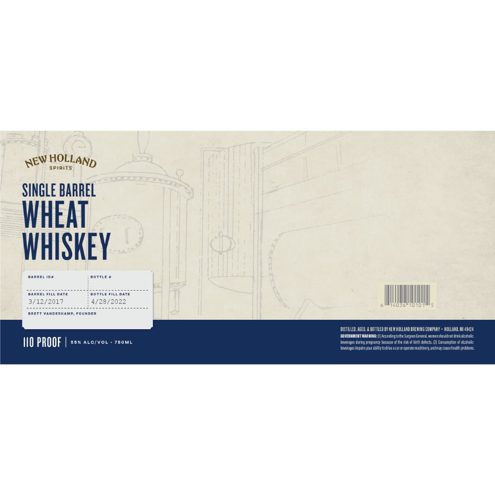 New Holland Single Barrel Wheat Whiskey Wheat Whiskey New Holland Spirits   