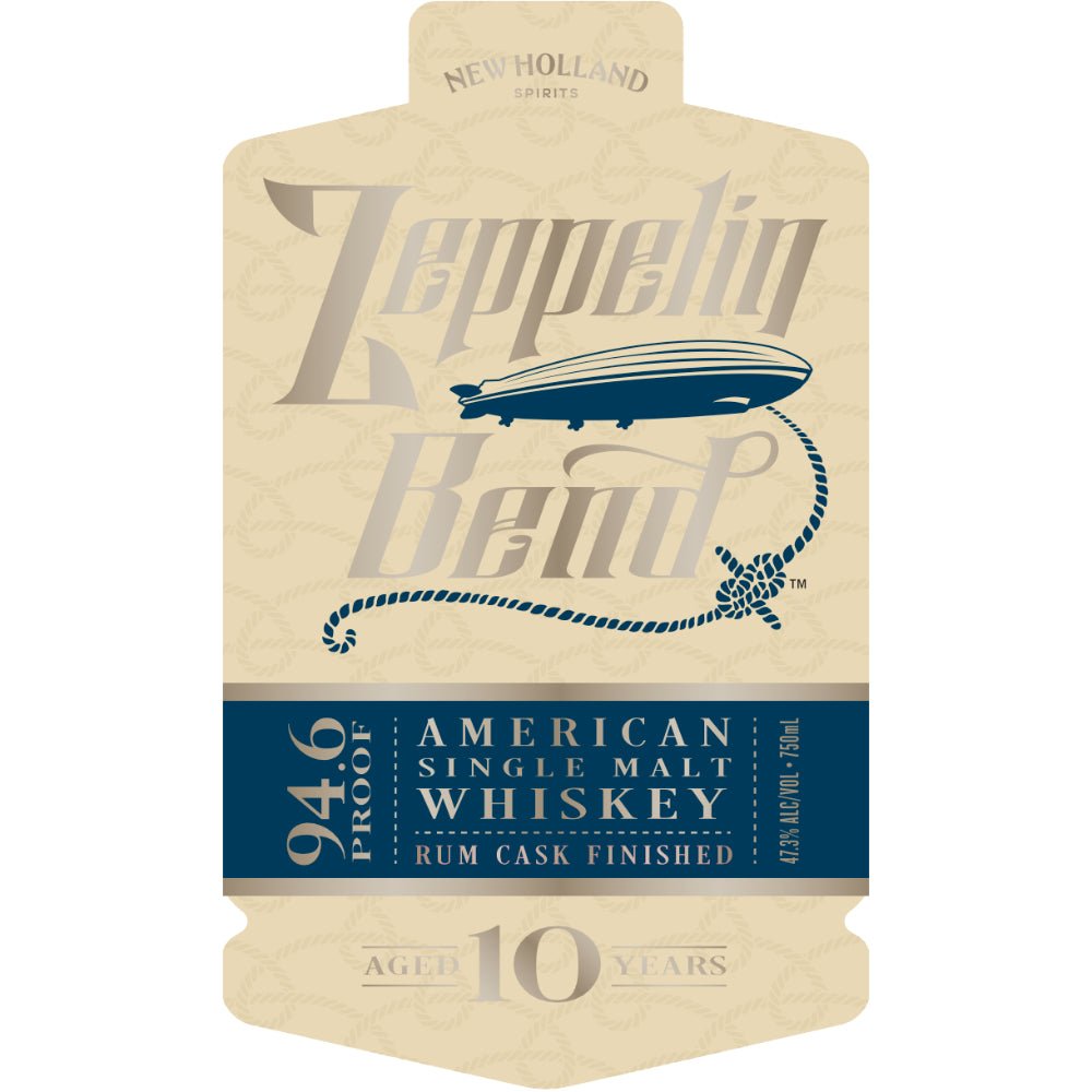 New Holland Spirits Zeppelin Bend 10 Year Single Malt Rum Cask Finished American Whiskey New Holland Spirits   