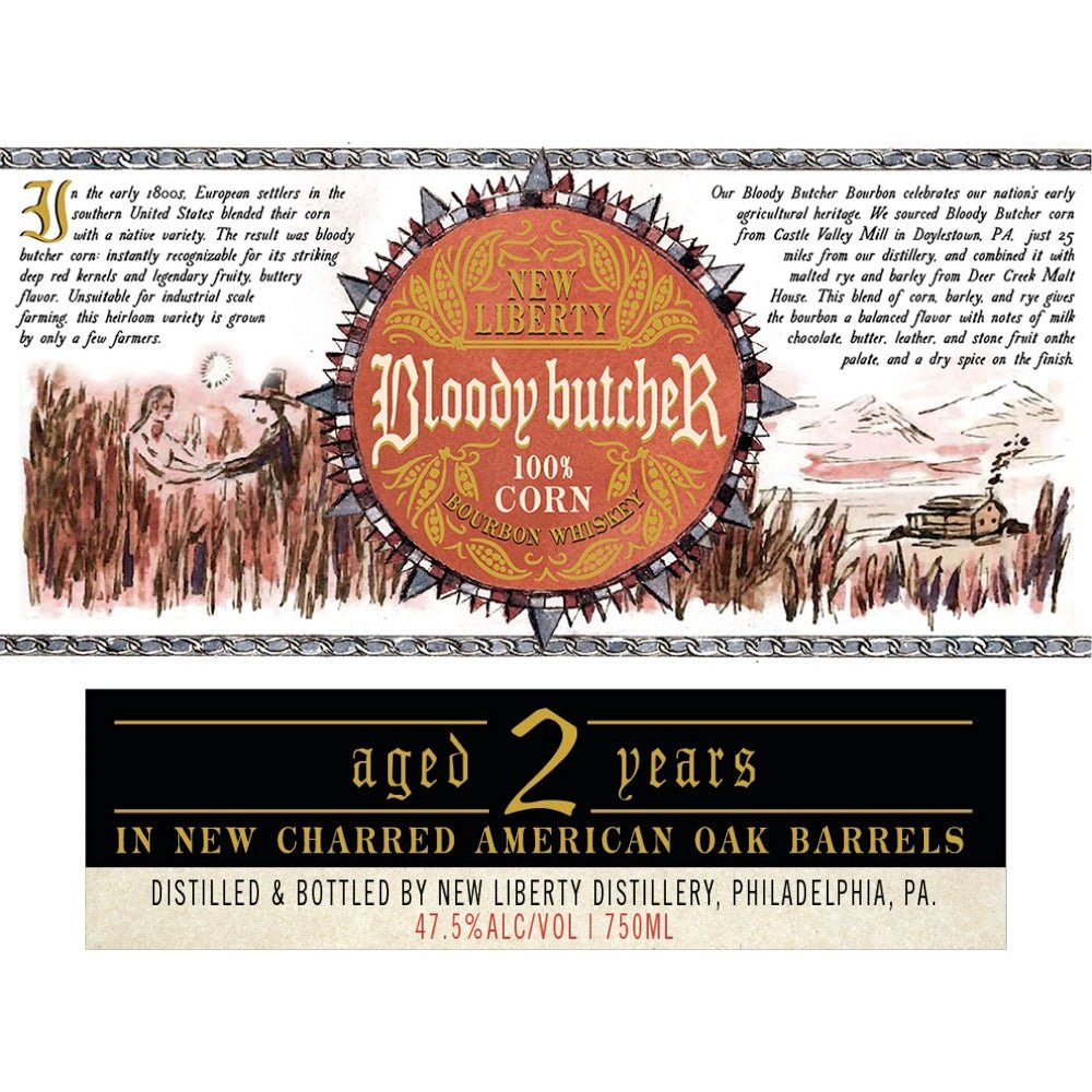 New Liberty Bloody Butcher 100% Corn Bourbon Aged 2 Years Bourbon New Liberty Distillery