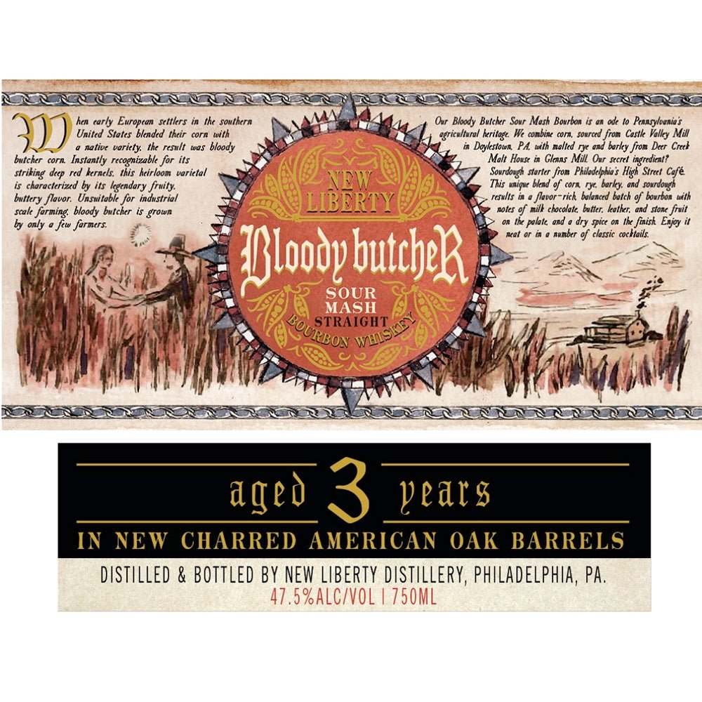 New Liberty Bloody Butcher Sour Mash Bourbon Aged 3 Years Bourbon New Liberty Distillery