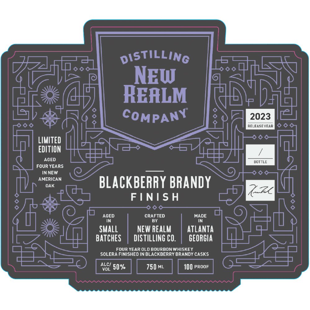 New Realm 4 Year Old Blackberry Brandy Finish Bourbon Bourbon New Realm Distilling   