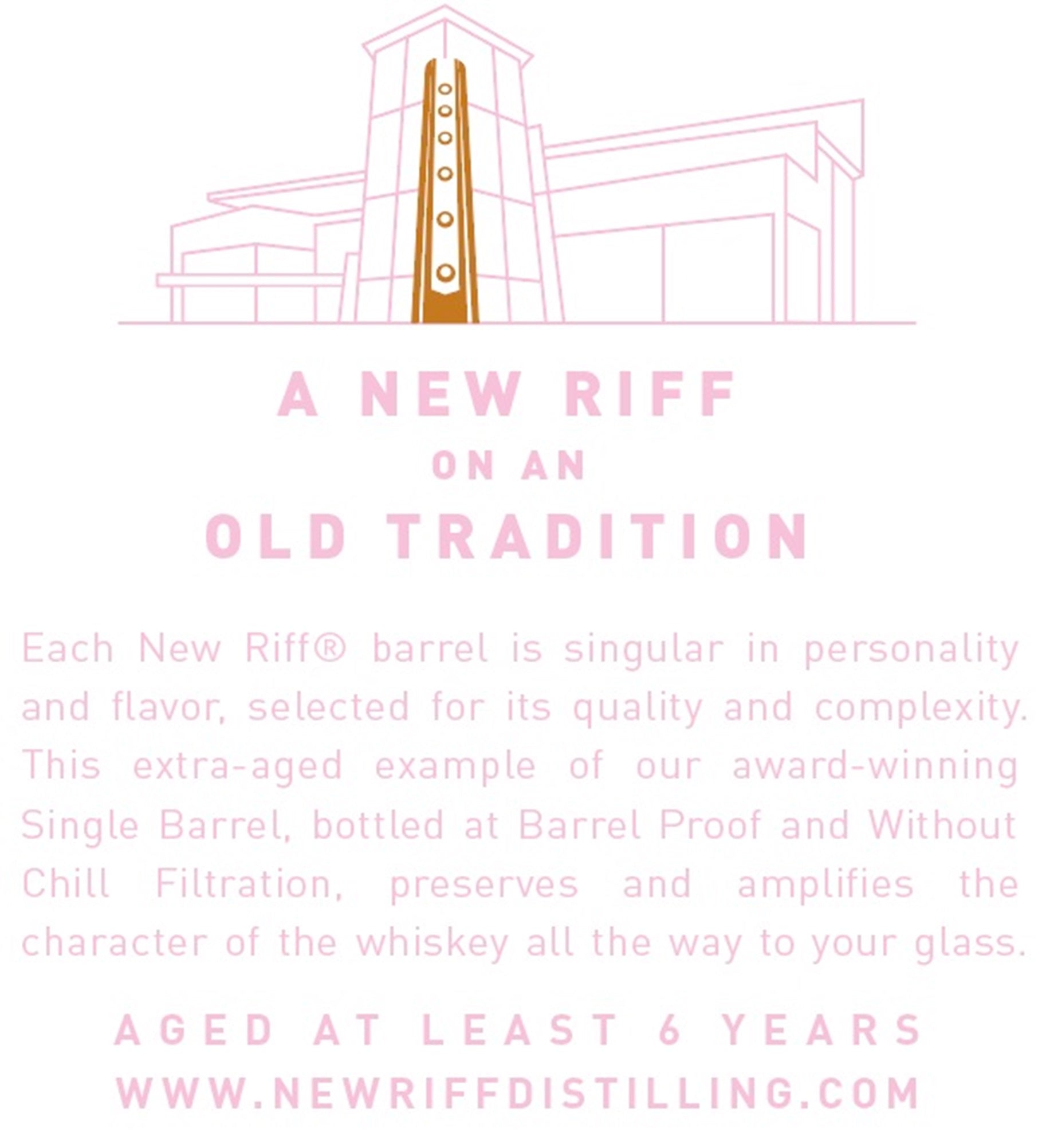 New Riff 6-Year Single Barrel Bourbon Whiskey - Barrel Proof Bourbon Whiskey New Riff Distilling   