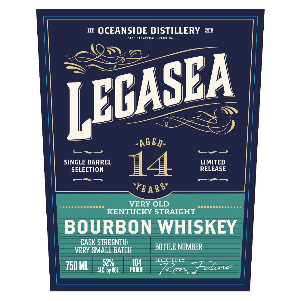 Oceanside Distillery Legasea 14 Year Old Straight Bourbon Bourbon Oceanside Distillery   