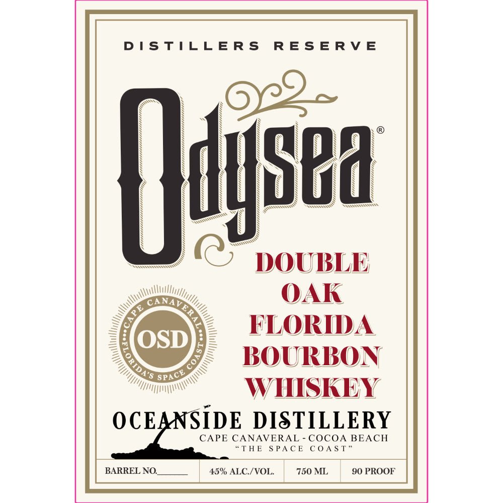 Oceanside Distillery Odysea Double Oaked Florida Bourbon Bourbon Oceanside Distillery