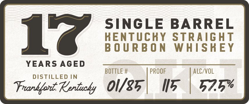 O.K.I. 17-Year Aged Single Barrel Kentucky Straight Bourbon Whiskey  O.K.I. Bourbon   