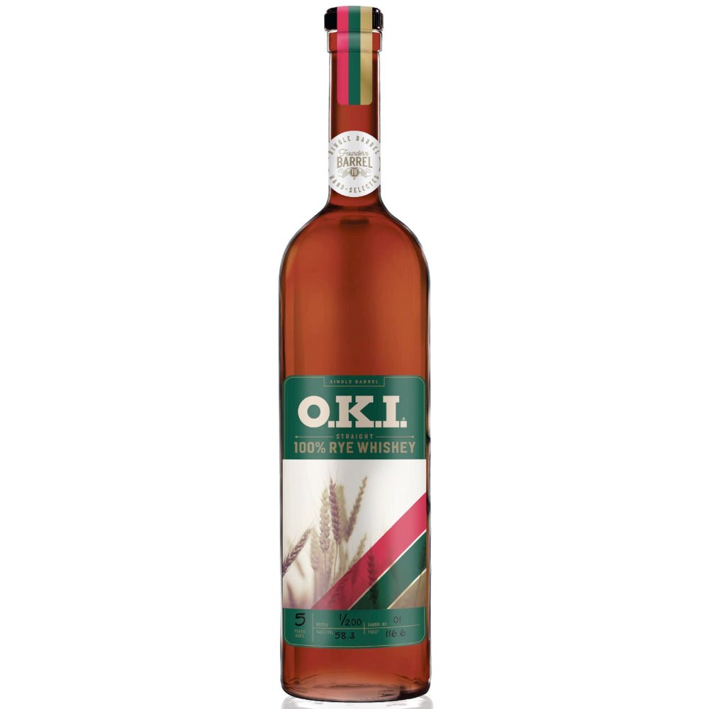 O.K.I. Single Barrel Straight 100% Rye Whiskey Rye Whiskey O.K.I. Bourbon   