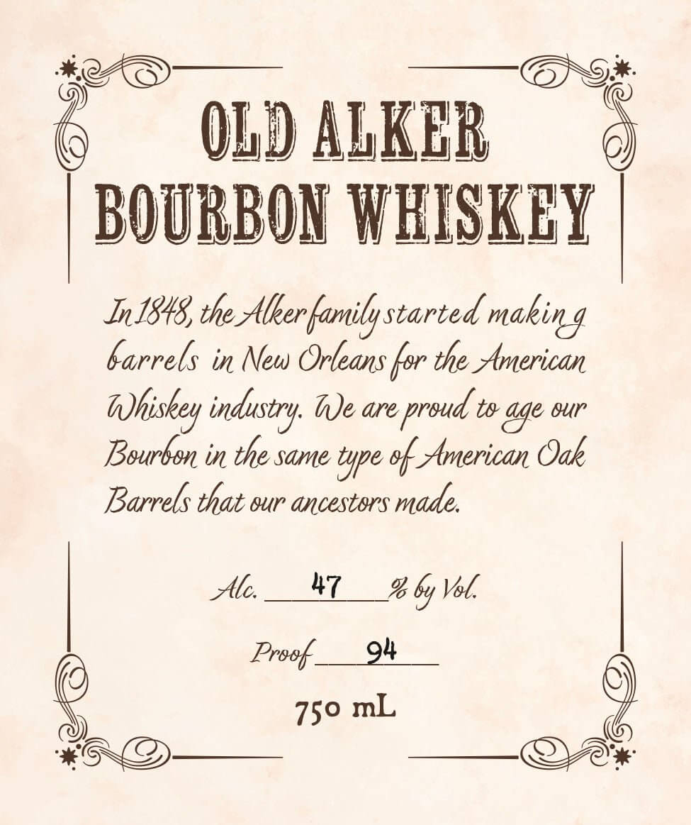 Old Alker Bourbon Whiskey  Old Alker Distillery   