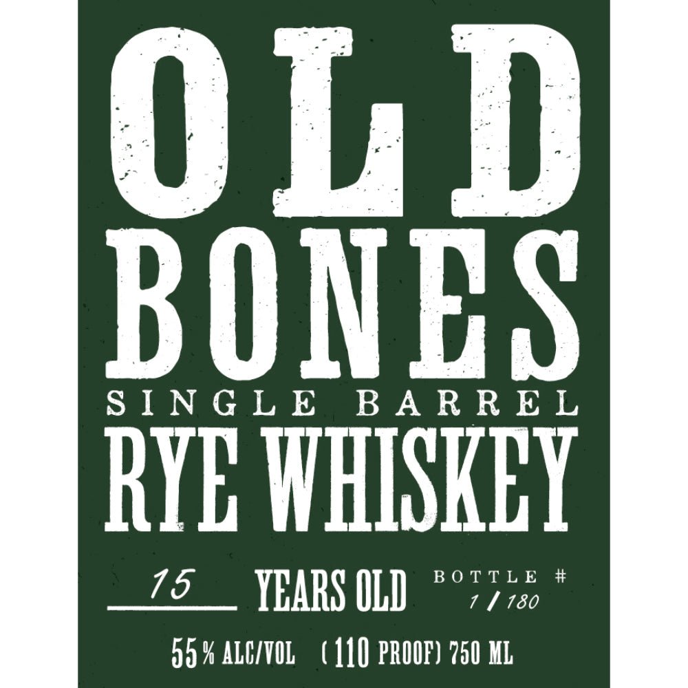 Old Bones 15 Year Single Barrel Rye Rye Whiskey Old Bones   