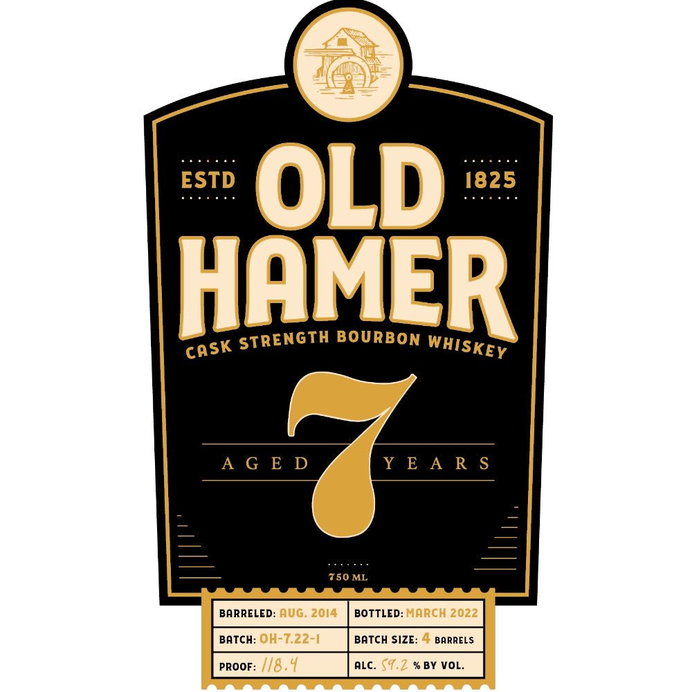 Old Hamer 7 Year Old Cask Strength Straight Bourbon Bourbon West Fork Whiskey