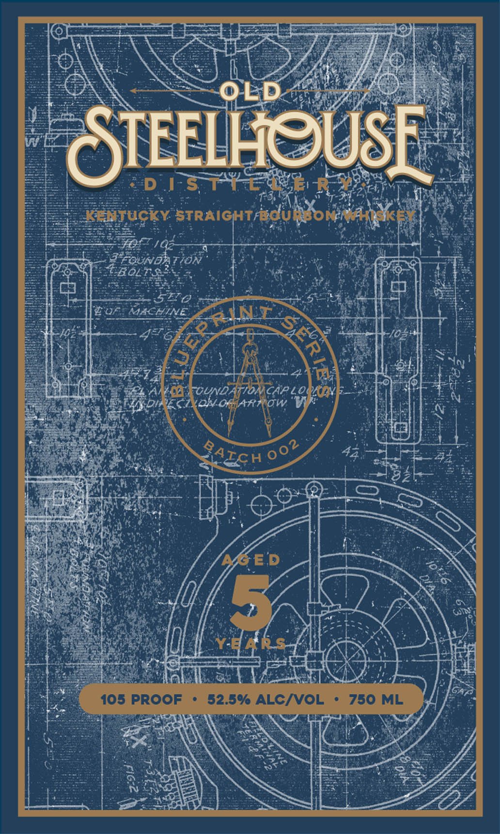 Old SteelHouse Blueprint Series 5 Year Kentucky Straight Bourbon Whiskey Straight Bourbon Whiskey Old SteelHouse   