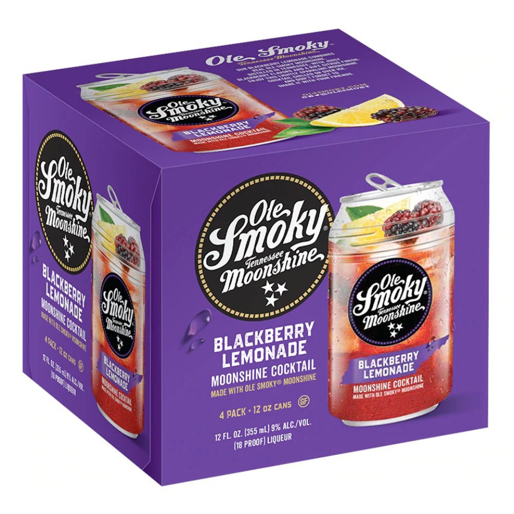 Ole Smoky Blackberry Lemonade Moonshine Cocktail 4pk Ready-To-Drink Cocktails Ole Smoky   