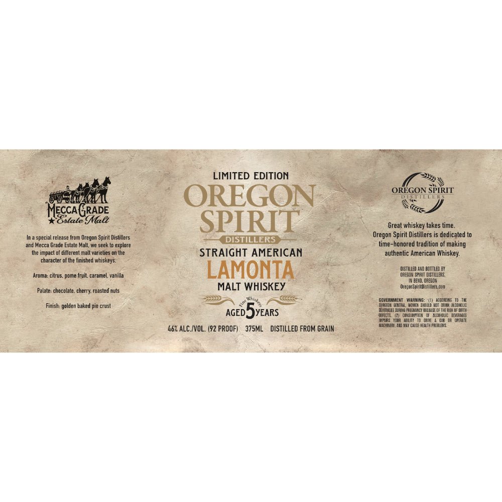 Oregon Spirit Distillers Lamonta Straight Malt Whiskey Straight Malt Whiskey Oregon Spirit Distillers   