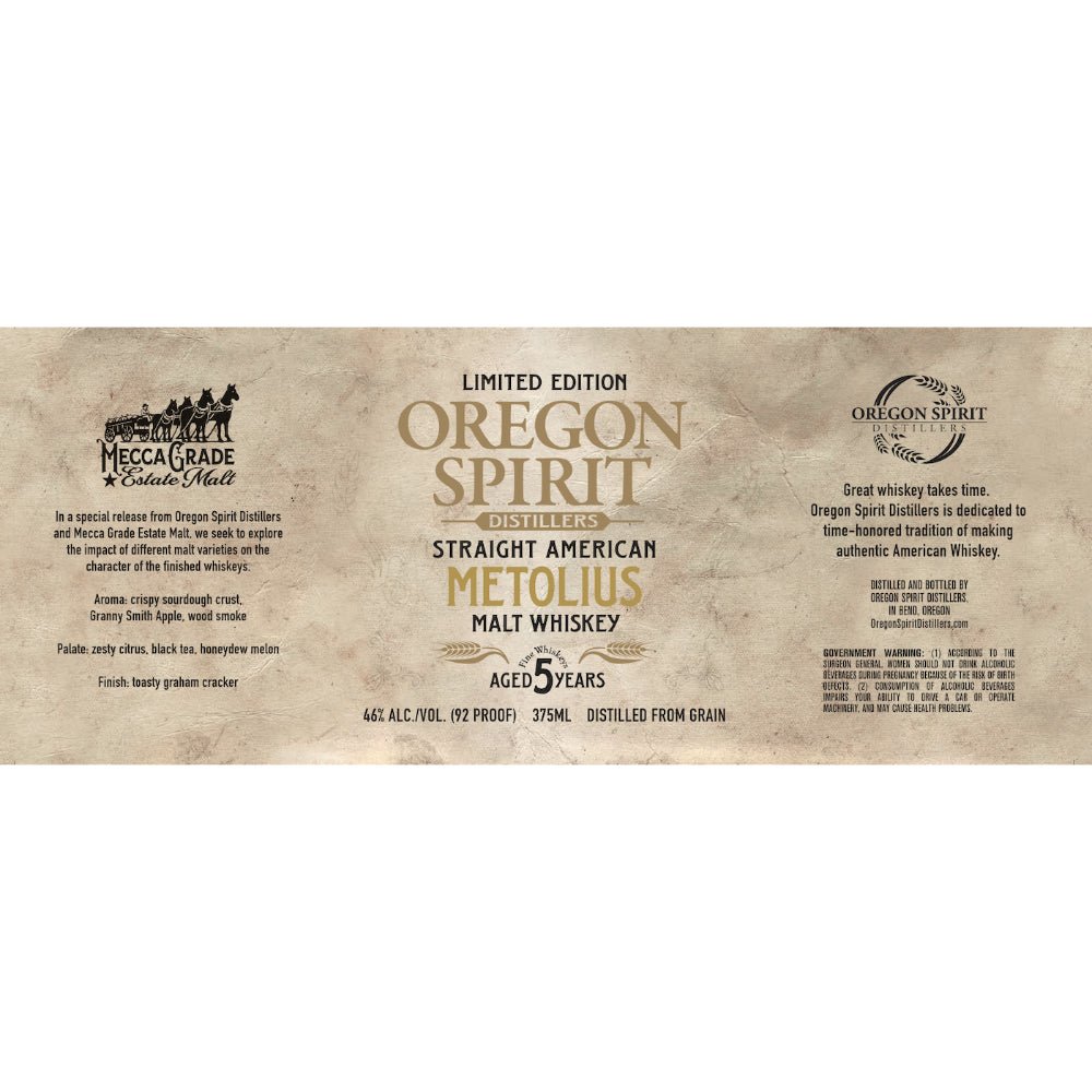 Oregon Spirit Distillers Metolius Straight Malt Whiskey Straight Malt Whiskey Oregon Spirit Distillers   