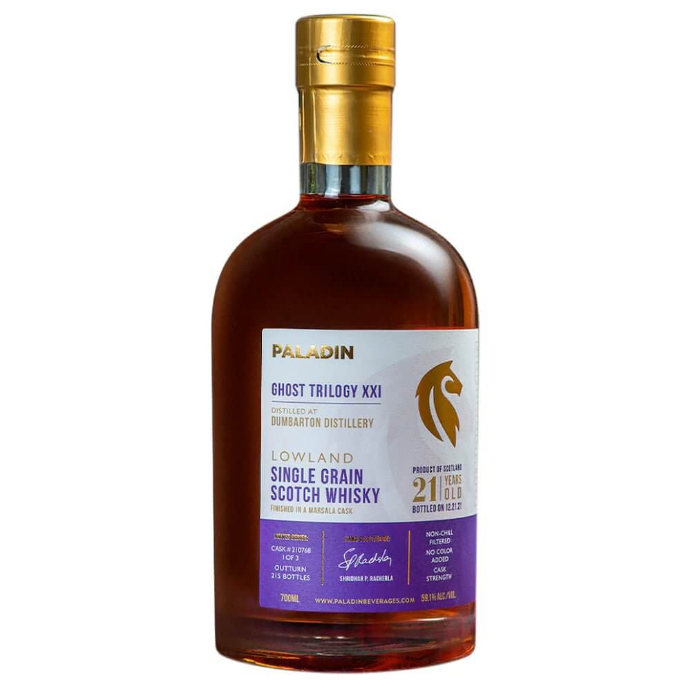 Paladin Ghost Trilogy XXI Dumbarton Distillery 21 Year Old Scotch Paladin