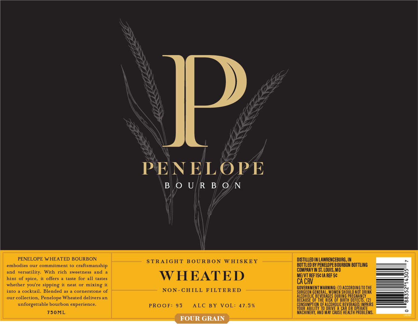 Penelope Wheated Bourbon Four Grain Straight Bourbon Whiskey Bourbon Whiskey Penelope Bourbon   