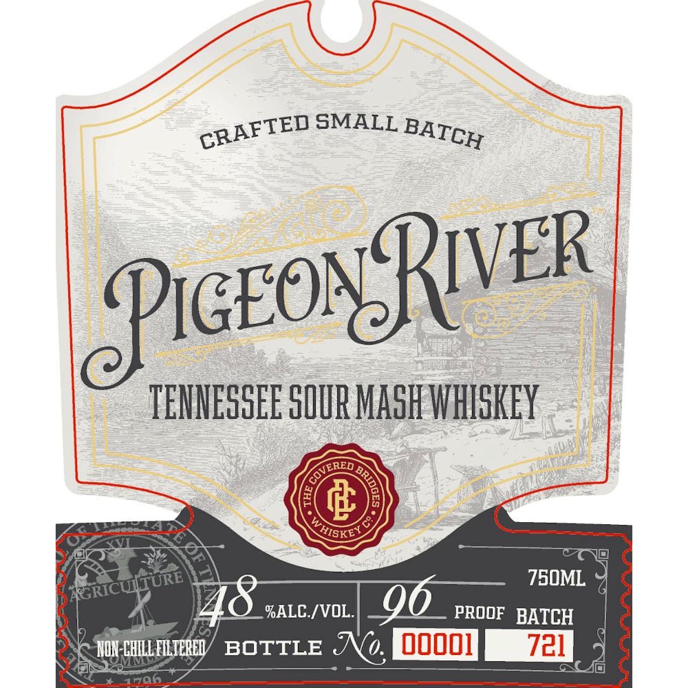 Pigeon River Tennessee Sour Mash Whiskey American Whiskey The Covered Bridges Whiskey Co.