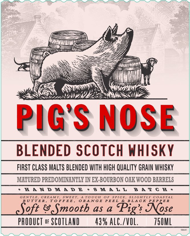 Pig's Nose Blended Scotch Whisky - 750ml  Ian Macleod Distillers   