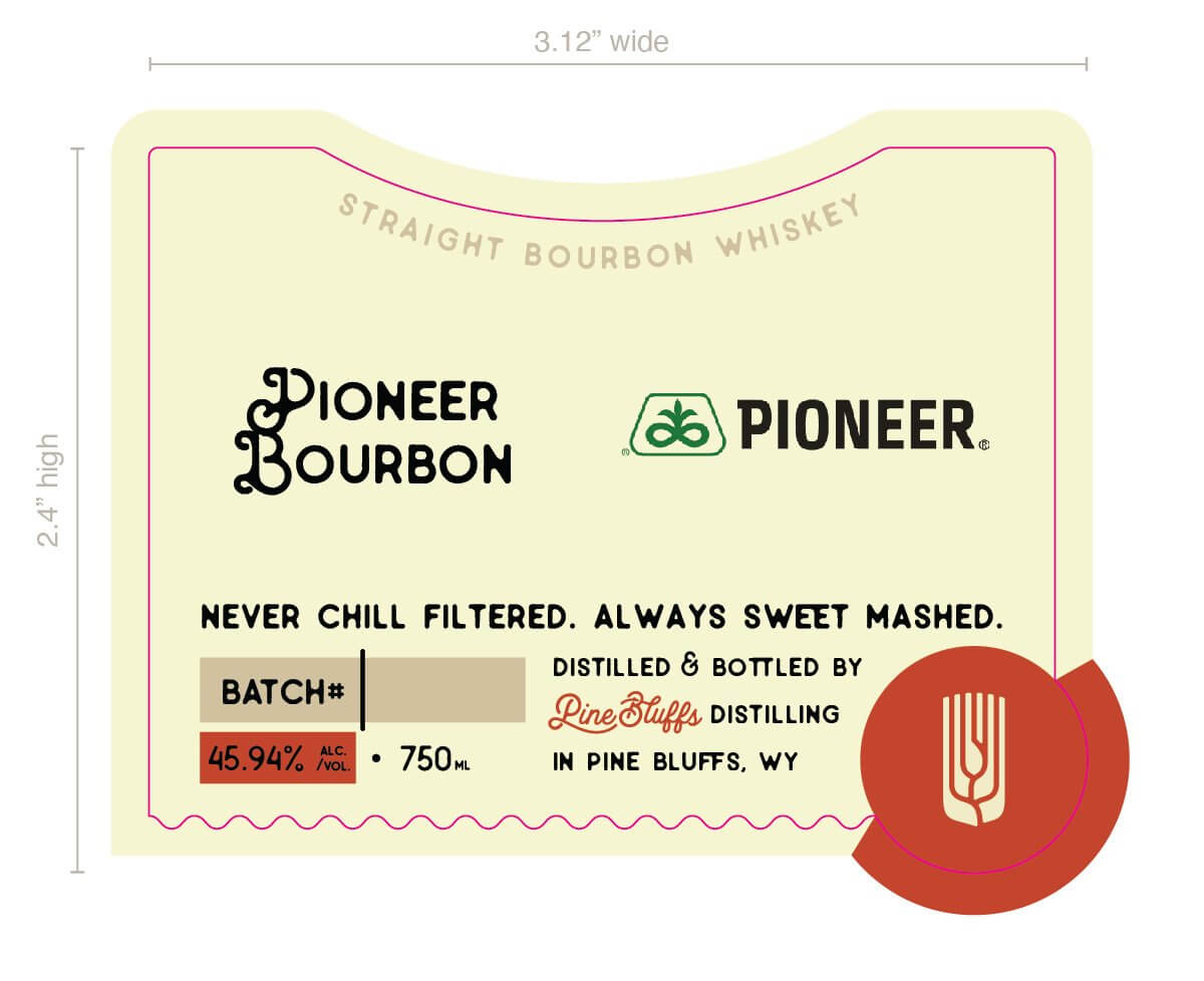 Pioneer Bourbon Straight Bourbon Whiskey Straight Bourbon Whiskey Pine Bluffs Distilling   