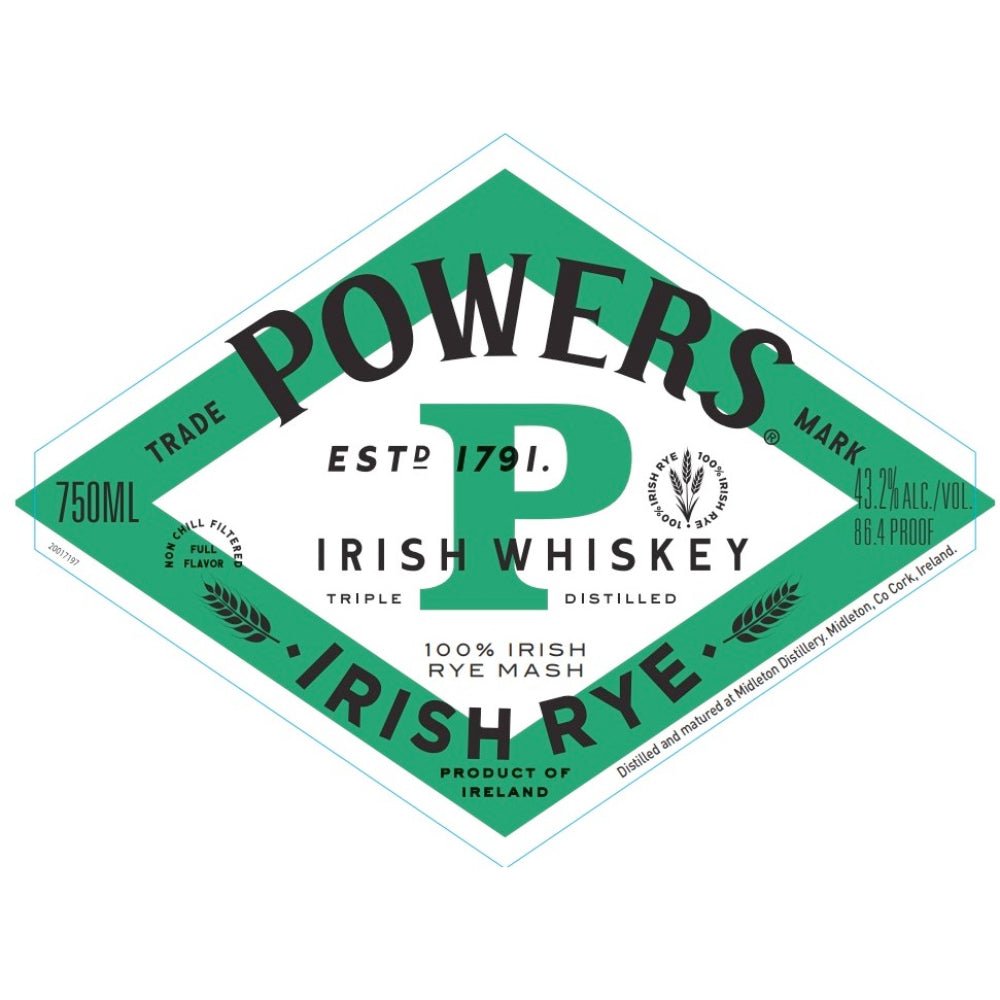 Powers Irish Rye Whiskey Irish whiskey Powers Irish Whiskey   